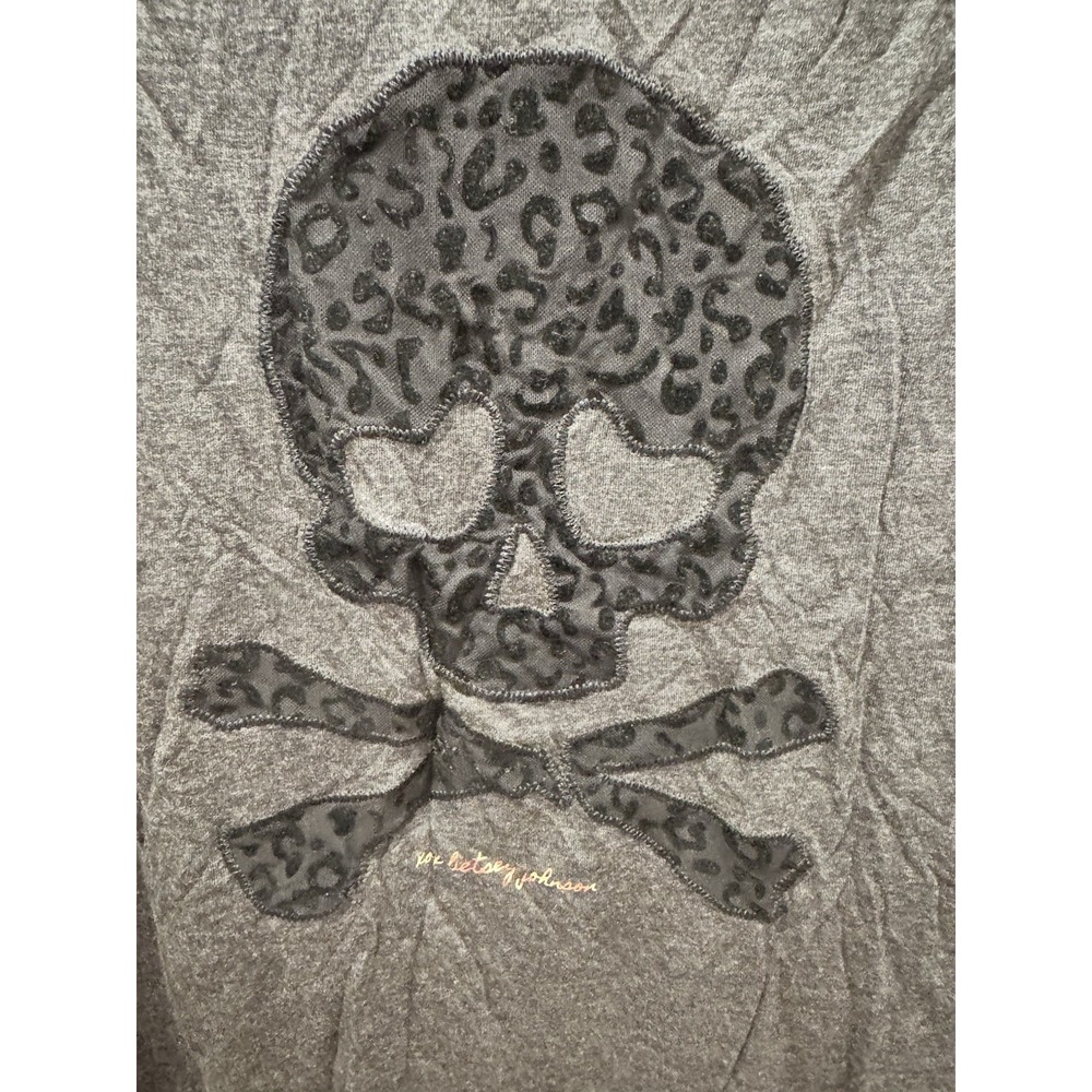 Betsy Johnson Women's Skull Graphic Black T Shirt Size 3X - Picture 2 of 5